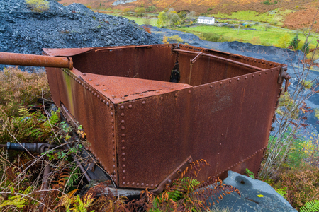 Old water balance incline with tank.の写真素材