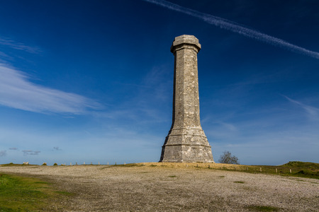 Hardys Monument in memory of commander at the Battle of Trafalgar. Dorchester, Dorset, England, United Kingdom.の写真素材