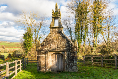 Dupath Well is dedicated to St Ethelred built over a spring. Dupath, Callington, Cornwall, England, United Kingdom.の写真素材
