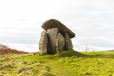Trethevy Quoit or the Giants House. Liskeard, Cornwall, England, United Kingdom.の写真素材