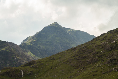 Snowdon from Miners Track. Snowdonia, Wales, United Kingdom.の写真素材