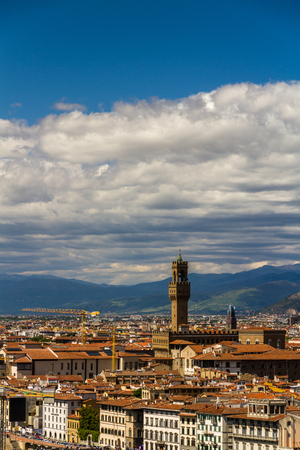 View over Florence, Italy from Michelangelo Squareの写真素材