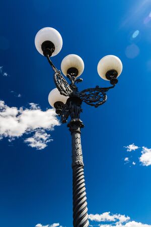Florentine streetlamp Florence, italyの写真素材