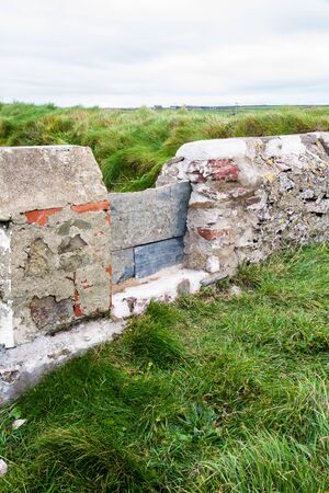 Old simple stile in stone wall.の写真素材