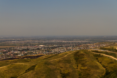 View to the north of Almaty, Kazakhstan, Asia.の写真素材