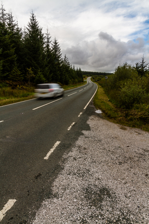 a popular route for fast driving and riding.の写真素材