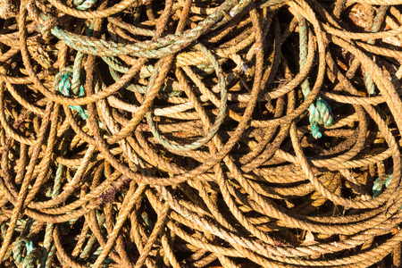 Background of tangle of ropes.の写真素材