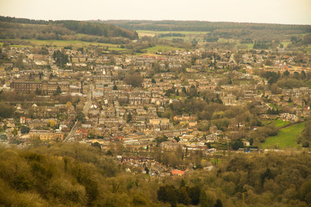 Matlock, Derbyshire, from distance.のeditorial素材
