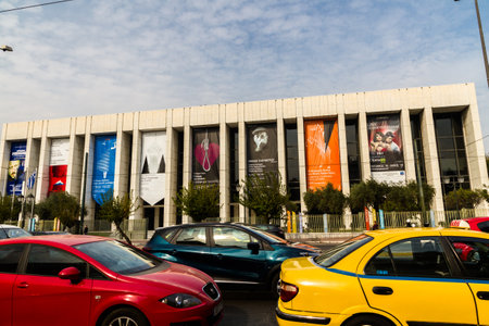 Athens, Greece â October 27, 2018: The Athens Concert Hall from across road.のeditorial素材