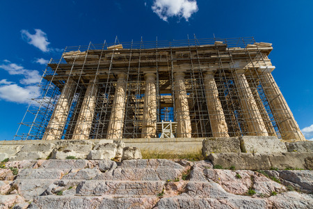 Parthenon on the Acropolis in Athens, Greece.の写真素材
