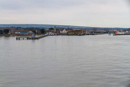 View of Yarmouth on the Isle of Wight, taken from the sea, landscape