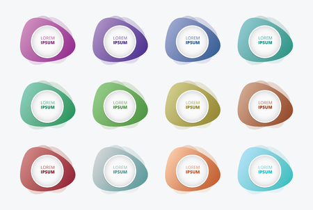 elegant shape triangle banner set collectionのイラスト素材