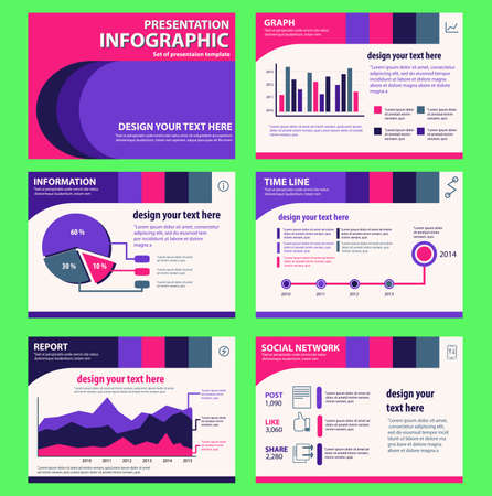 infographic Presentation Template Infographics Element, presentation Marketing and business, Modern flat Style Layout designのイラスト素材