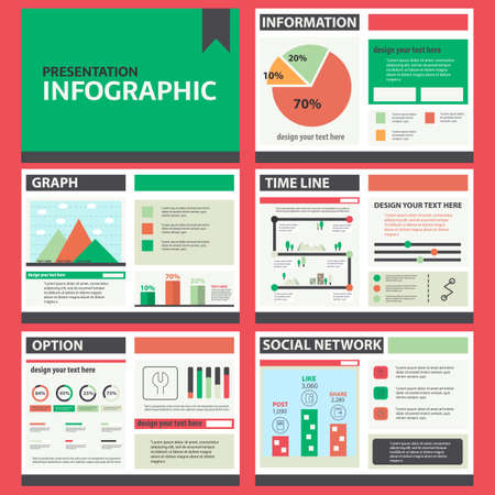 Infographic Presentation Template Infographics Element, presentation Marketing and business, Modern flat Style Layout designのイラスト素材