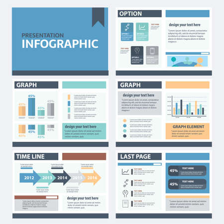 Infographic Presentation Template Infographics Element, presentation Marketing and business, Modern flat Style Layout designのイラスト素材