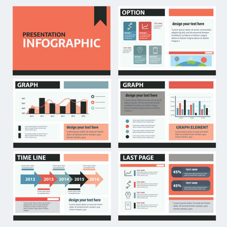 Infographic Presentation Template Infographics Element, presentation Marketing and business, Modern flat Style Layout designのイラスト素材