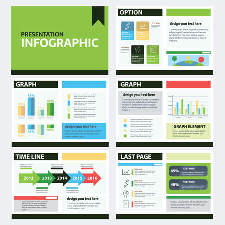Infographic Presentation Template Infographics Element, presentation Marketing and business, Modern flat Style Layout designのイラスト素材