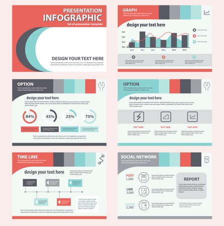 Infographic Presentation Template Infographics Element, presentation Marketing and business, Modern flat Style Layout designのイラスト素材