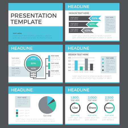 presentation template infographics powerpoint meetingのイラスト素材