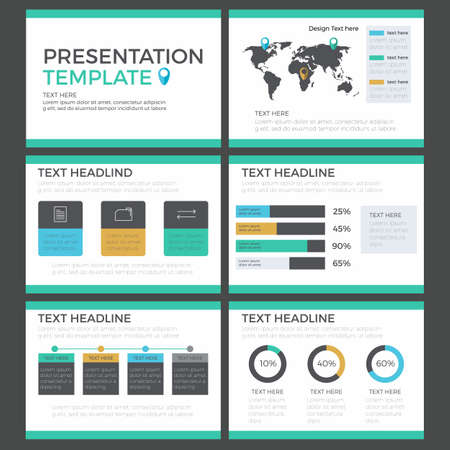 presentation template infographics for meeting team workのイラスト素材