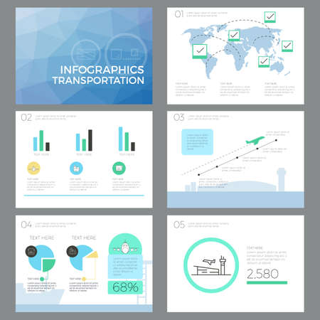 presentation template infographics power point work meetingのイラスト素材