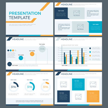 presentation template concept of business team work and marketing power point designのイラスト素材
