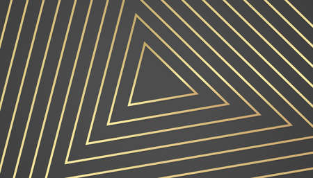 black gold geometric abstract background. golden color triangle line shape concept. luxurious and elegant. modern templates.のイラスト素材