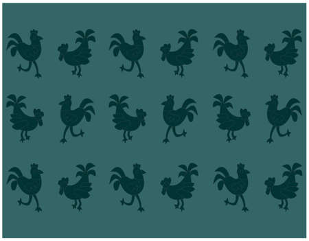vector background design with chicken pattern motif. designs for printing on fabrics, quilts and graphic needs. modern templates. illustrations.のイラスト素材
