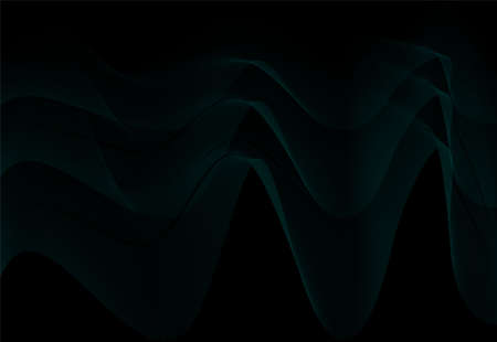 black background with blue gradient line waves, forming a space. with the concept of sound wave technology. digital design with monochrome cover. modern templatesのイラスト素材