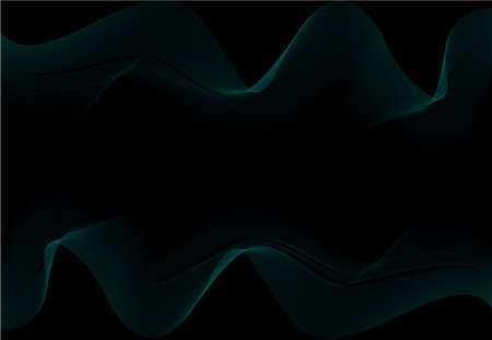 black background with blue gradient line waves, forming a space. with the concept of sound wave technology. digital design with monochrome cover. modern templatesのイラスト素材