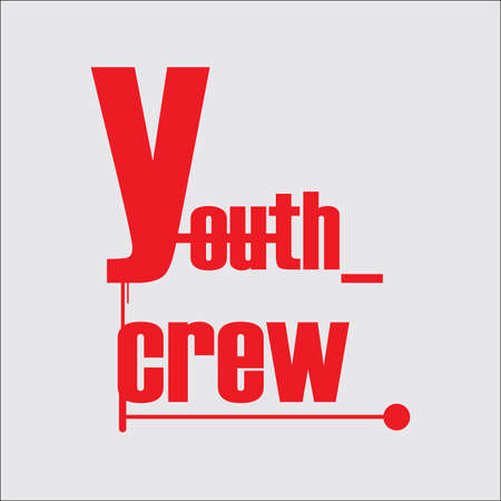 Typography youth crew for t-shirtのイラスト素材