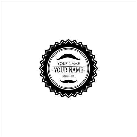 barbershop logo conceptのイラスト素材