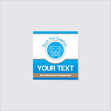 label pet food design Vector illustration on gray background.のイラスト素材
