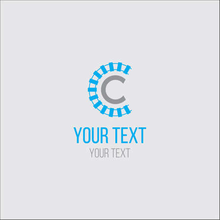 Rail logo design vector conceptのイラスト素材