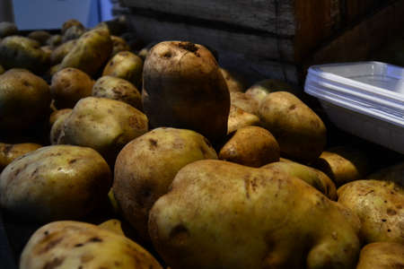 potatoes on the marketの写真素材
