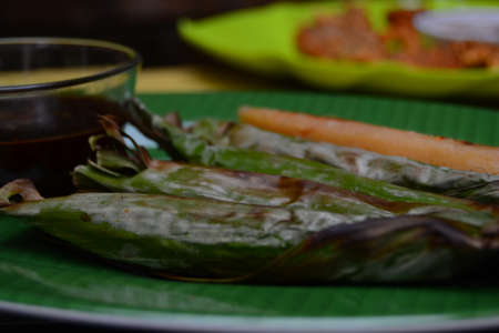 indonesian food (otak otak palembang)の写真素材