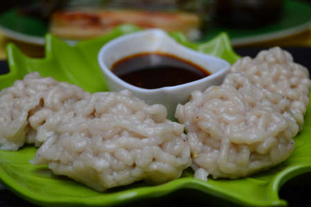 indonesian food (pempek keriting palembang)の写真素材