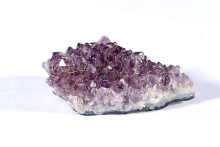 A set of violet crystals on whiteの写真素材