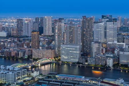 The night view of Tokyo-to Chuo-ku