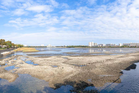 Tanitsu beach at ebb tideの写真素材