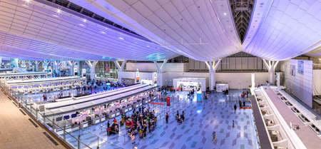 Haneda Airport International Passenger Terminal Illuminationのeditorial素材