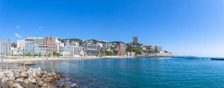 Atami townscape seen from Atami Sun Beachのeditorial素材