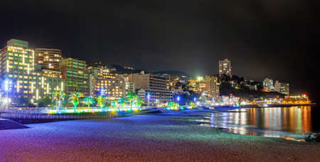 Night view of Atami from Atami Sun Beachのeditorial素材