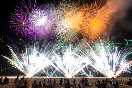 Shirahama Sea Festival Cool Fireworks Festivalの写真素材