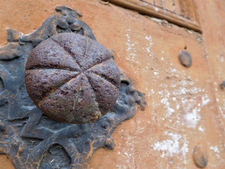 The historic haddle with some ornaments as beautiful detailの写真素材