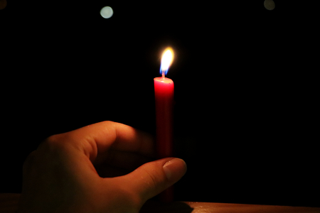 The flame coming out from hand to usの写真素材