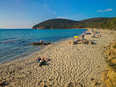 The beautiful beach of Cala Violina in Tuscany. Italyの写真素材