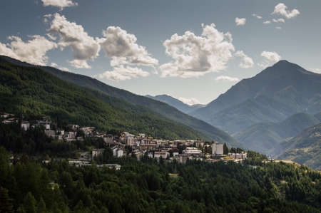 Sauze d'Oulx landscape in summerの写真素材