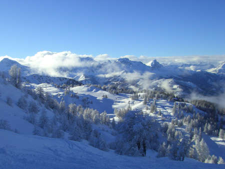 A view from the top of the Sauze d'Oulx slopes