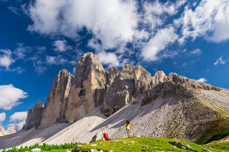 Tre Cime di Lavaredo, Dolomites, Italyの写真素材